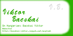 viktor bacskai business card